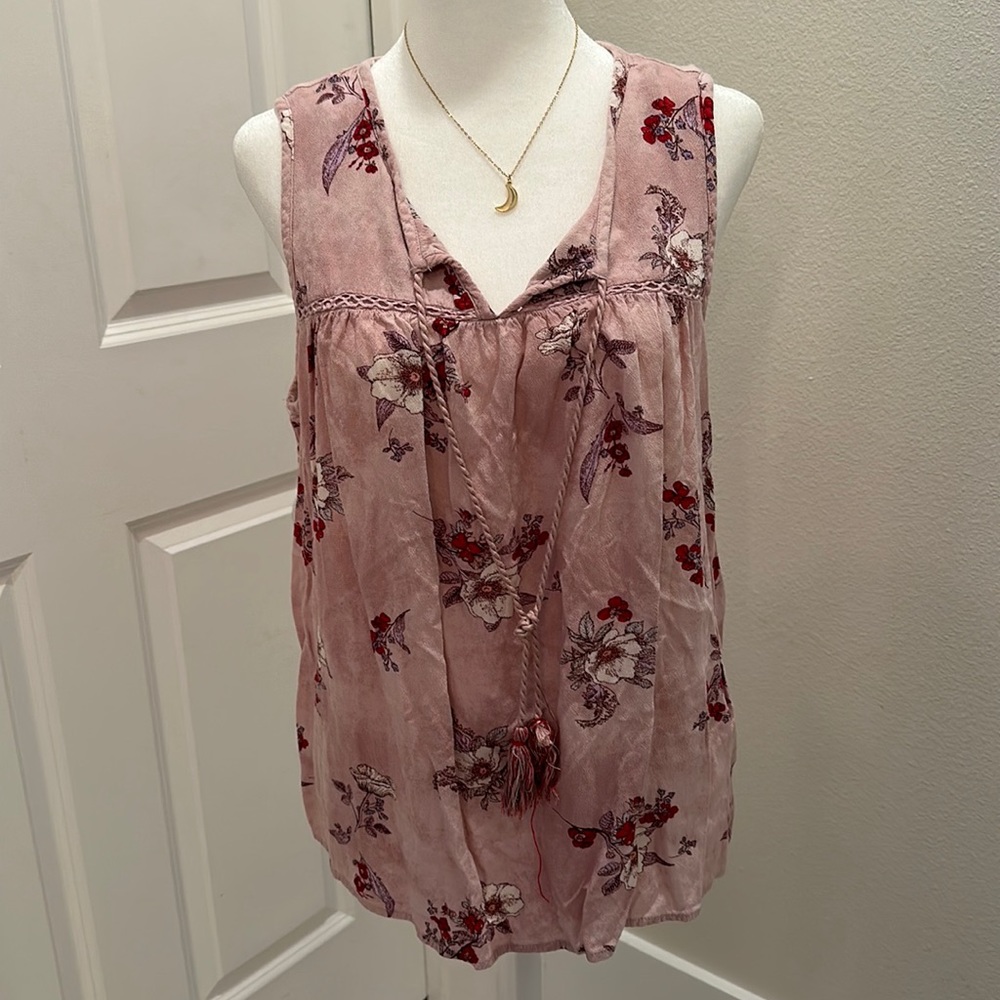 Knox rose floral boho top in large